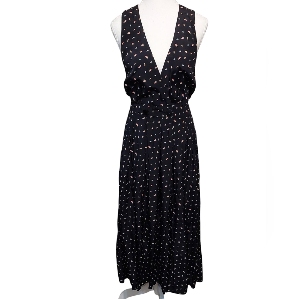 Vingage Elegant Black Sleeveless Dress Wize Medium